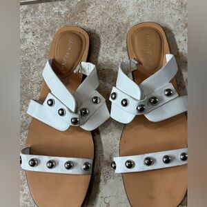 Marc fisher White Studded Sandals